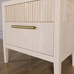 Прикроватная Тумбочка Primo с двумя ящиками Светлый дуб варинант исполнения - 3 | Loft Concept в Екатеринбурге