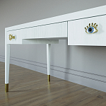 Письменный стол Elsa Dreams White Шпон дерево с двумя ящиками варинант исполнения - 4 | Loft Concept в Екатеринбурге