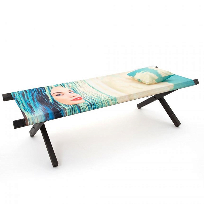 Шезлонг Seletti Poolbed Seagirl Черный Голубой в Екатеринбурге | Loft Concept 