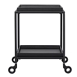 Тумба чёрная на колёсах Cabinet on Wheels варинант исполнения - 1 | Loft Concept в Екатеринбурге