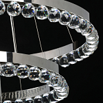 Люстра с тремя кольцами цвета хром и прозрачными хрустальными шарами по периметру Sacramento Transparent Balls Chandelier варинант исполнения - 7 | Loft Concept в Екатеринбурге