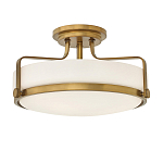 Потолочный светильник с круглым матовым белым плафоном Hinkley варинант исполнения - 1 | Loft Concept в Екатеринбурге