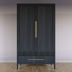 Шкаф платяной Primo с выдвижными ящиками шпон Светлый дуб варинант исполнения - 2 | Loft Concept в Екатеринбурге