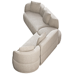 Угловой диван Calypso с поворотным механизмом и пуфом   варинант исполнения - 4 | Loft Concept в Екатеринбурге