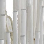 Люстра белая с несколькими ярусами деревянных палочек Bright Wooden Chandelier варинант исполнения - 10 | Loft Concept в Екатеринбурге