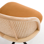 Офисное кресло из велюра и ротанга Eilwen Rattan Wicker Chair варинант исполнения - 4 | Loft Concept в Екатеринбурге