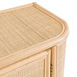 Длинный комод из ротанга с дверцами и ящиками Simone Rattan Chest of Drawers варинант исполнения - 6 | Loft Concept в Екатеринбурге