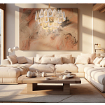 Люстра с многослойными белыми и прозрачными подвесками Character Chandelier варинант исполнения - 3 | Loft Concept в Екатеринбурге