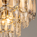 Люстра многоярусная с овальными прозрачными подвесками 36 см Harmonica варинант исполнения - 5 | Loft Concept в Екатеринбурге