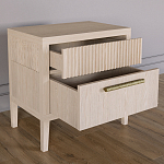 Прикроватная Тумбочка Primo с двумя ящиками Светлый дуб варинант исполнения - 5 | Loft Concept в Екатеринбурге