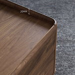 Прикроватный деревянный столик с 2-мя ящиками Moon Walnut Furniture варинант исполнения - 7 | Loft Concept в Екатеринбурге