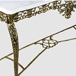 Консоль из бронзы с мраморной прямоугольной столешницей Bronze Console варинант исполнения - 1 | Loft Concept в Екатеринбурге