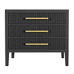 Тумба Primo  с тремя ящиками шпон Черный дуб варинант исполнения - 1 | Loft Concept в Екатеринбурге