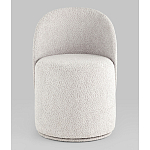 Пуф Loreen со спинкой вращающийся букле светло-серый варинант исполнения - 4 | Loft Concept в Екатеринбурге