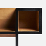 Дизайнерская скамейка Poltronova Canton  Beech and Black Bench варинант исполнения - 10 | Loft Concept в Екатеринбурге