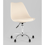 Офисный стул на металлическом основании EGGERY Beige пластик варинант исполнения - 1 | Loft Concept в Екатеринбурге