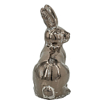 Статуэтка заяц из текстурированной терракоты и покрытый глянцевой краской под бронзу Rabbit Charm  варинант исполнения - 1 | Loft Concept в Екатеринбурге