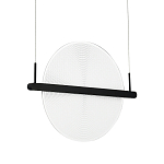Светодиодный подвесной светильник круглой формы с металлическим черным каркасом Marble Glow варинант исполнения - 3 | Loft Concept в Екатеринбурге