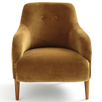 Кресло велюровое золотистого цвета Diaspro Gold  Armchair варинант исполнения - 2 | Loft Concept в Екатеринбурге