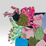 Ковер разноцветный из джинсовой одежды и армейских палаток Upcycling варинант исполнения - 2 | Loft Concept в Екатеринбурге