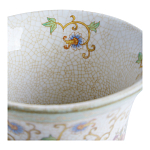 Ваза из фарфора на бронзовом основании Turquoise Blooming Garden варинант исполнения - 3 | Loft Concept в Екатеринбурге