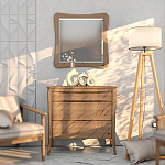 Зеркало квадратное c деревянной рамой из массива дуба Tasteful Furniture варинант исполнения - 2 | Loft Concept в Екатеринбурге