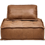 Модульное коричневое кожаное кресло Caron Leather Armchair варинант исполнения - 2 | Loft Concept в Екатеринбурге