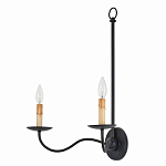 Бра настенное черное с 2-мя лампами Candle Sleeves варинант исполнения - 4 | Loft Concept в Екатеринбурге