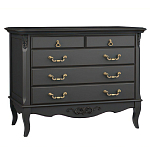 Комод черный из массива бука в стиле прованс Black Provence варинант исполнения - 3 | Loft Concept в Екатеринбурге