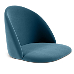 Барный стул вращающийся со спинкой Синий Велюр Vendramin Chair варинант исполнения - 2 | Loft Concept в Екатеринбурге