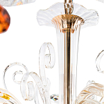 Люстра с 8-ю лампочками и изогнутыми прозрачными элементами из стекла Twisted Glass Candles Chandelier варинант исполнения - 3 | Loft Concept в Екатеринбурге