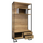 Стеллаж под TV в стиле лофт с открытыми полками и 2-мя ящиками Urban Style Space варинант исполнения - 2 | Loft Concept в Екатеринбурге