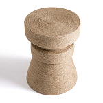 Приставной стол с отделкой из джута Juti D35 см варинант исполнения - 3 | Loft Concept в Екатеринбурге