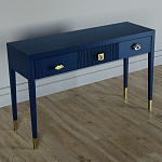 Дизайнерский Письменный стол Elsa Dreams Blue с тремя ящиками варинант исполнения - 3 | Loft Concept в Екатеринбурге