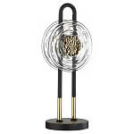 Настольная лампа с черным основанием и золотистым декором Bruno варинант исполнения - 1 | Loft Concept в Екатеринбурге