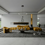 Светодиодная люстра Black LED Circle and Ball Lamp варинант исполнения - 7 | Loft Concept в Екатеринбурге