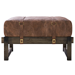 Пуф Duncan винтажная коричневая кожа  варинант исполнения - 1 | Loft Concept в Екатеринбурге