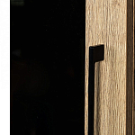 Шкаф-витрина в стиле лофт с чёрной стеклянной дверью Urban Style Space варинант исполнения - 5 | Loft Concept в Екатеринбурге