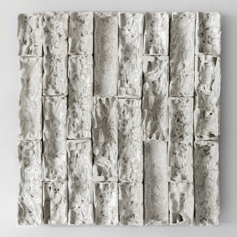 Фактурное Панно для современного интерьера Topo Study I Белый в Екатеринбурге | Loft Concept 