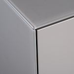 Тумба под телевизор со стеклянной столешницей и с выдвижными ящиками Minimalist Accent варинант исполнения - 4 | Loft Concept в Екатеринбурге