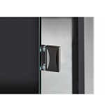 Шкаф-витрина цвета графит с полками и стеклянной дверью Strict Lines варинант исполнения - 4 | Loft Concept в Екатеринбурге