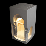 Встраиваемый в стену гипсовый светильник под покраску с арками и рельефными колоннами Antiquity Athena варинант исполнения - 3 | Loft Concept в Екатеринбурге