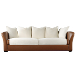 Элитарный современный диван Birmingham с кожаной спинкой варинант исполнения - 4 | Loft Concept в Екатеринбурге