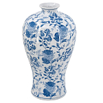 Ваза фарфоровая высокая с синими цветочными мотивами Independence варинант исполнения - 1 | Loft Concept в Екатеринбурге