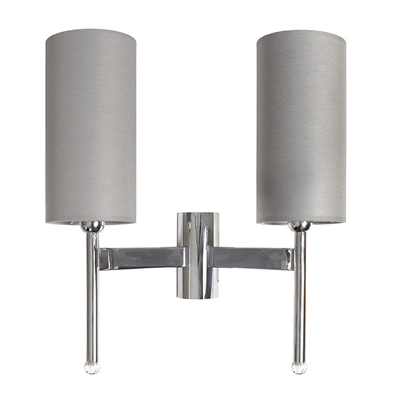 Бра с 2-мя серыми цилиндрическими абажурами Natural Concepts Серый в Екатеринбурге | Loft Concept 