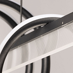 Люстра линейная черного цвета с волнообразным металлическим элементом Luke Lampco Tracer Lamp варинант исполнения - 9 | Loft Concept в Екатеринбурге