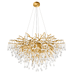 Люстра подвесная с прозрачными стеклянными подвесками в форме капель Диаметр 100 см Droplet Chandelier варинант исполнения - 4 | Loft Concept в Екатеринбурге