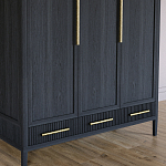 Большой Шкаф Primo Черный дуб с 3 дверьми и 3 выдвижными ящиками варинант исполнения - 3 | Loft Concept в Екатеринбурге