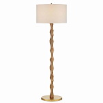 Торшер с цилиндрическим тканевым абажуром на каркасе волнистой формы Rotation варинант исполнения - 1 | Loft Concept в Екатеринбурге