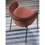 Стул полукруглый мягкий с буклированной обивкой Chair with Boucle Upholstery варинант исполнения - 5 | Loft Concept в Екатеринбурге